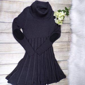 Calvin Klein Gray Turtleneck Sweater Dress